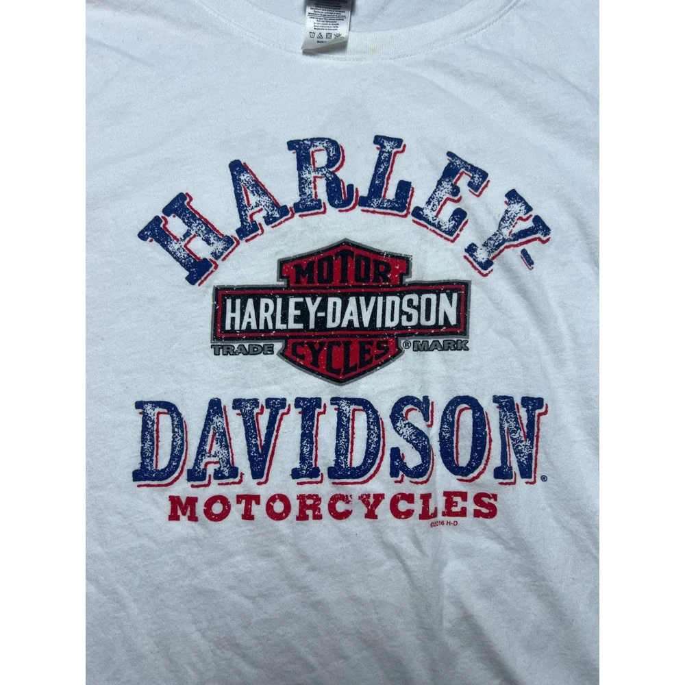 Harley-Davidson T-Shirt Women XL White Graphic Tee Arrowhead Peoria AZ 2018
